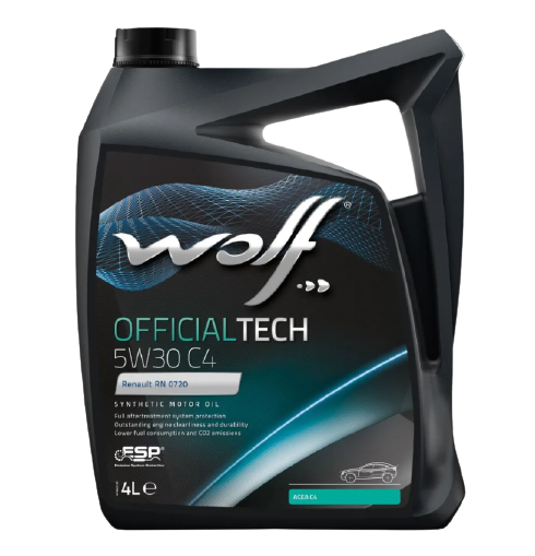 Моторное масло Wolf OfficialTech 5W-30 C4, 4л  (WOLF: 656084)